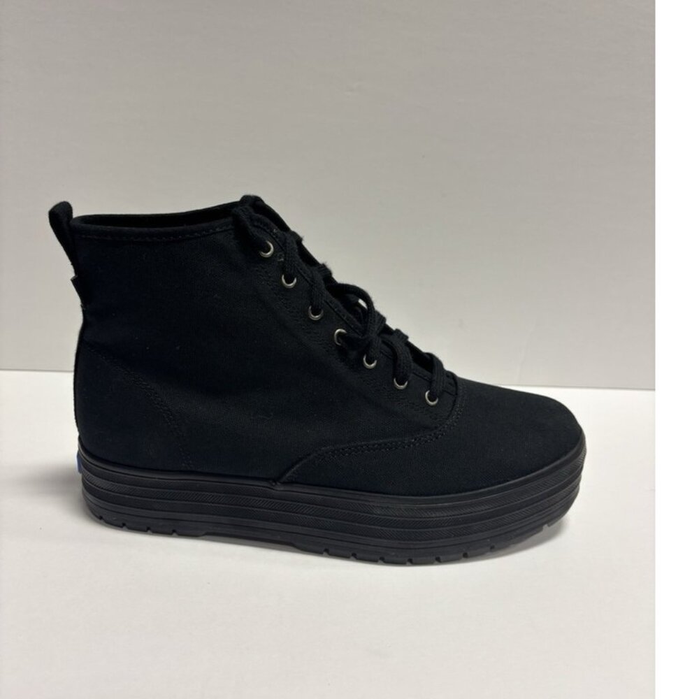 Keds Women’s The Platform Mid Lug Black Sneakers, Size 9.5 M